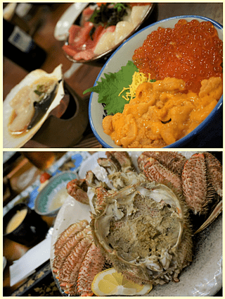 海鮮丼&毛ガニ